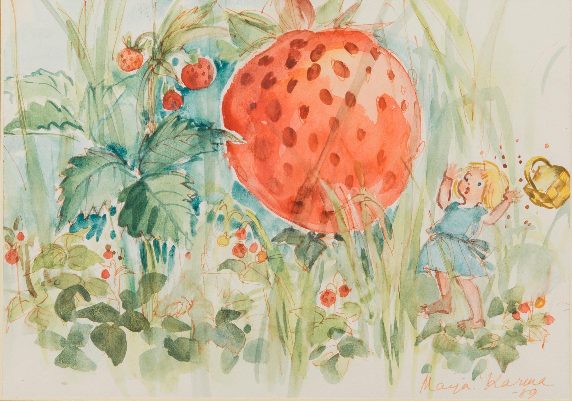 MAIJA KARMA, vesiväri, signeerattu ja päivätty -82.