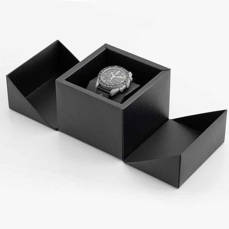 Swatch/Omega, MoonSwatch, "Mission to the Moon", chronograph, wristwatch, 42 mm.
