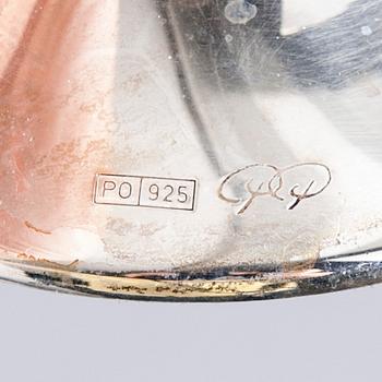 LJUSSTAKAR, ett par, sterlingsilver, Pekka Piekäinen, PlatinOro, Åbo, Finland.