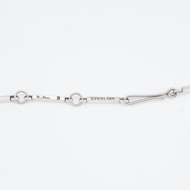 Wiwen Nilsson, a sterling silver and rock crystal pendant and chain, Lund, Sweden 1943.