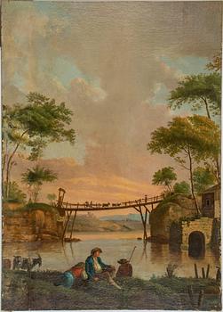 Wall painting, 5, early 19th Century, oil on canvas/panel.