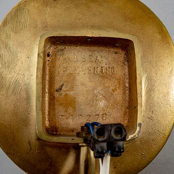 Vägglampor, ett par, mässing, Swedish modern, ASEA, 1900-talets mitt.