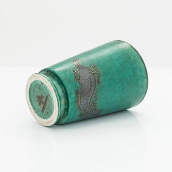 Wilhelm Kåge, vas, skålar 2st, "Argenta" Gustavsberg.