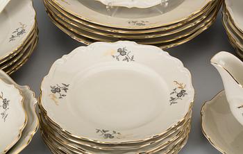 SERVIS, 58 dlr, porslin, Uppsala Ekeby, 1900-talets andra hälft.