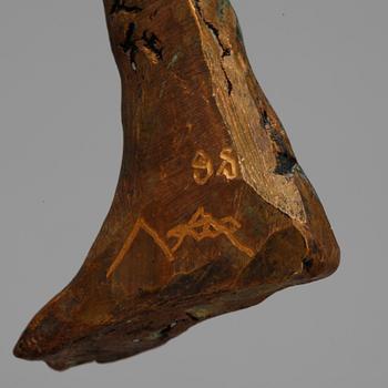 SKULPTUR, 2 st, brons, okänd konstnär, signerad o daterad 98.