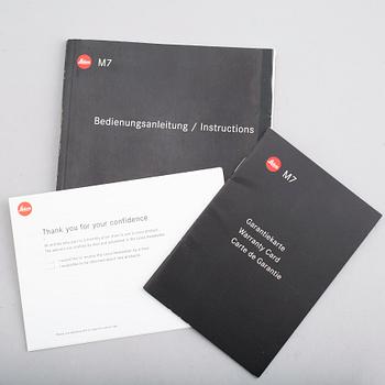 KAMERA, Leica M7, nr 285499, Tyskland, modellen lanserad 2002.