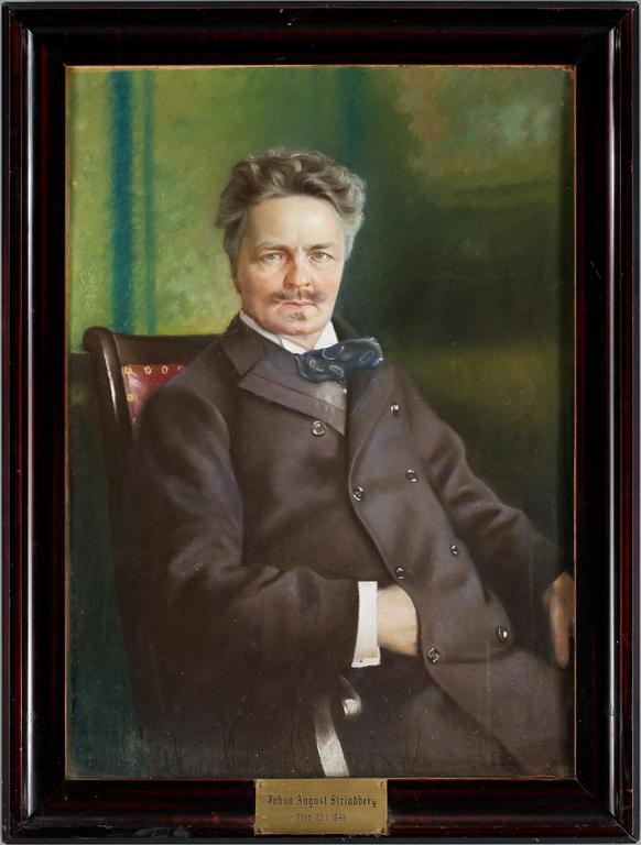 OKÄND KONSTNÄR, pastell på kartong, troligen 1910-tal.