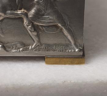 Herman Bergman's foundry, a pewter and brass box, Stockholm ca 1940.