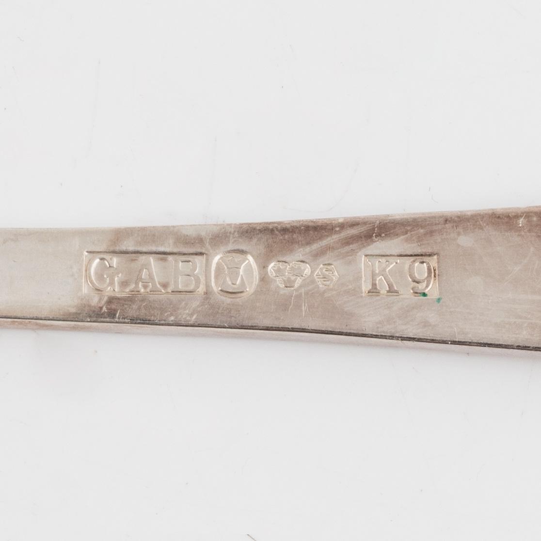 Jacob Ängman, a 24-piece silver cutlery set, model 'Rosenholm', GAB, Stockholm 1947-67.