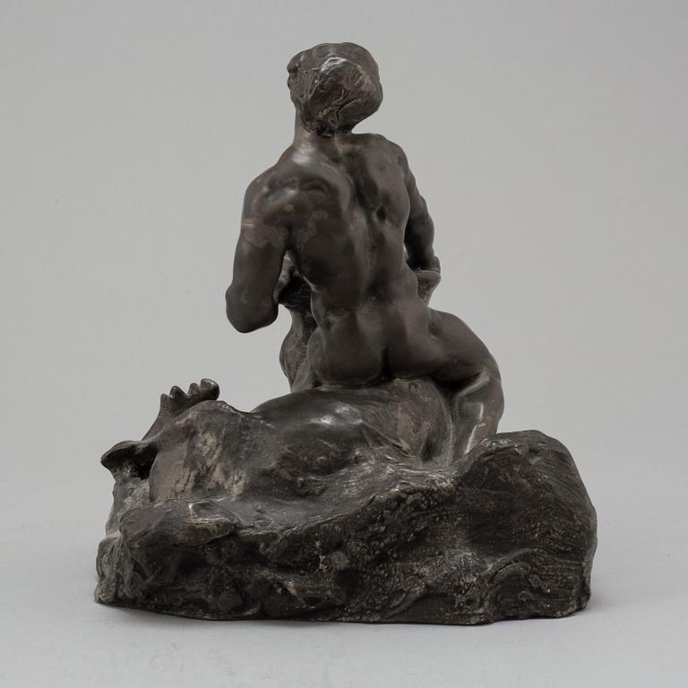 HENRI LOUIS LEVASSEUR, a sculpture, zinc. Signed H Levasseur.