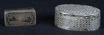 DOSOR, 2 st, silver, 1800/1900-tal.