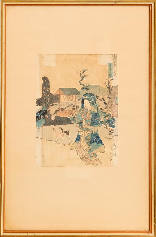 Utagawa Kunisada Kochoro Toyokuni III, Kusatsu.