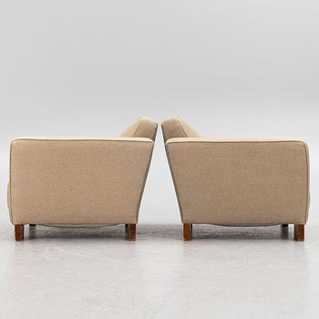 A pair of easy chairs, Swedish Modern, 1930s.