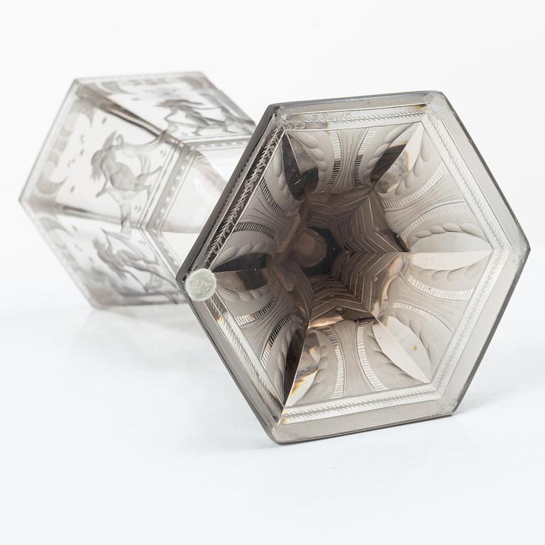 Simon Gate, Vase, "Six Graces", Orrefors, 1925.