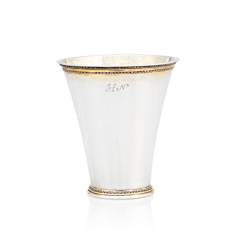 Abraham Wirgman, bägare, silver, Göteborg 1715.