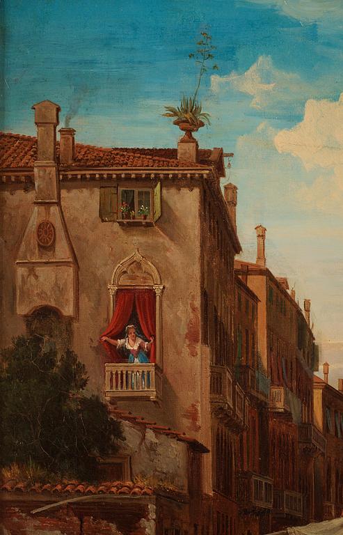 Gustaf Wilhelm Palm, ”Vue af Canale e Palazzo Osmarino i Venedig".