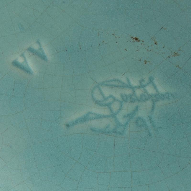 Asparagus dish, Gustavsberg, circa 1900, faience.