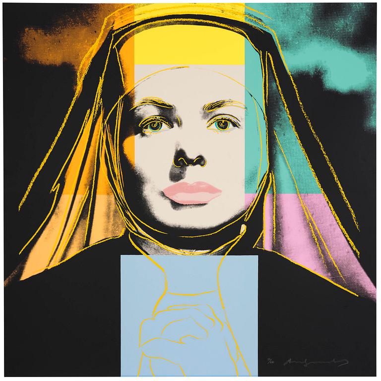 Andy Warhol, "Three portraits of Ingrid Bergman by Andy Warhol".