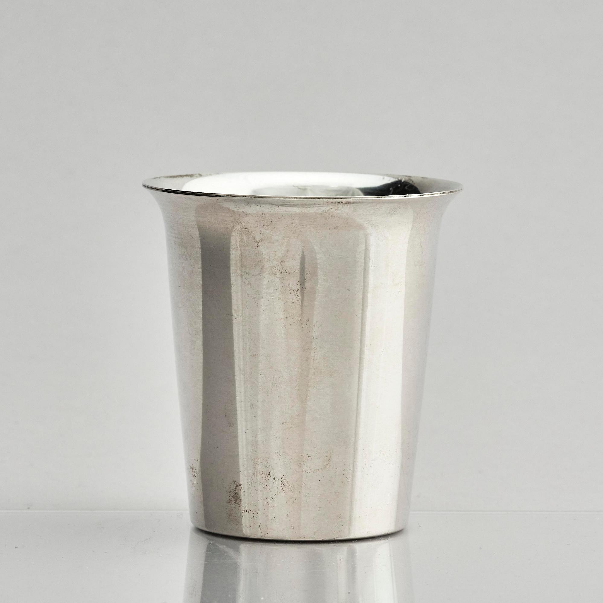 Åke Strömdahl, a sterling silver beaker, Stockholm, Sweden 1959.