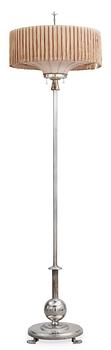 440. An Elis Bergh silver plated floor lamp by C.G. Hallberg, Stockholm ca 1925.