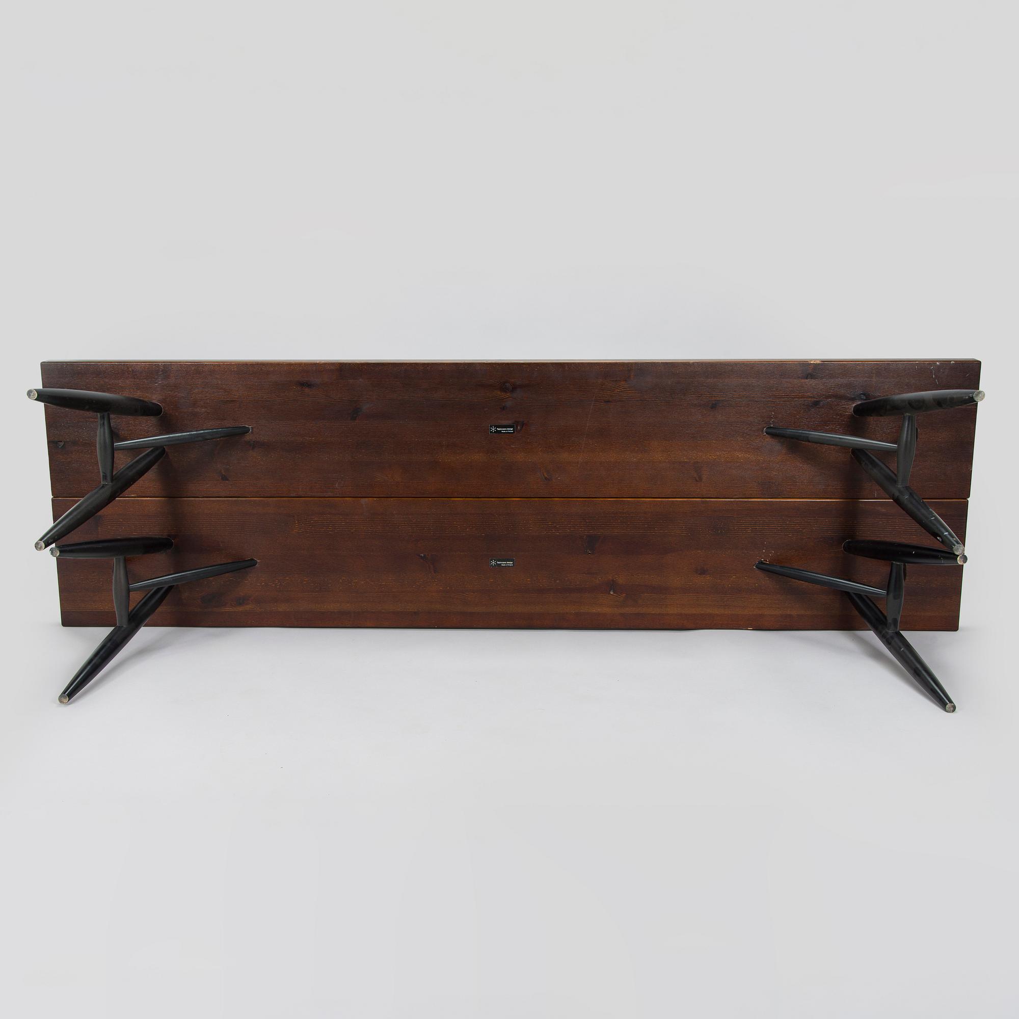 Ilmari Tapiovaara, Matbord och bänkar, 2 st "Pirkka" Aero Design Furniture Ltd 2000-tal.