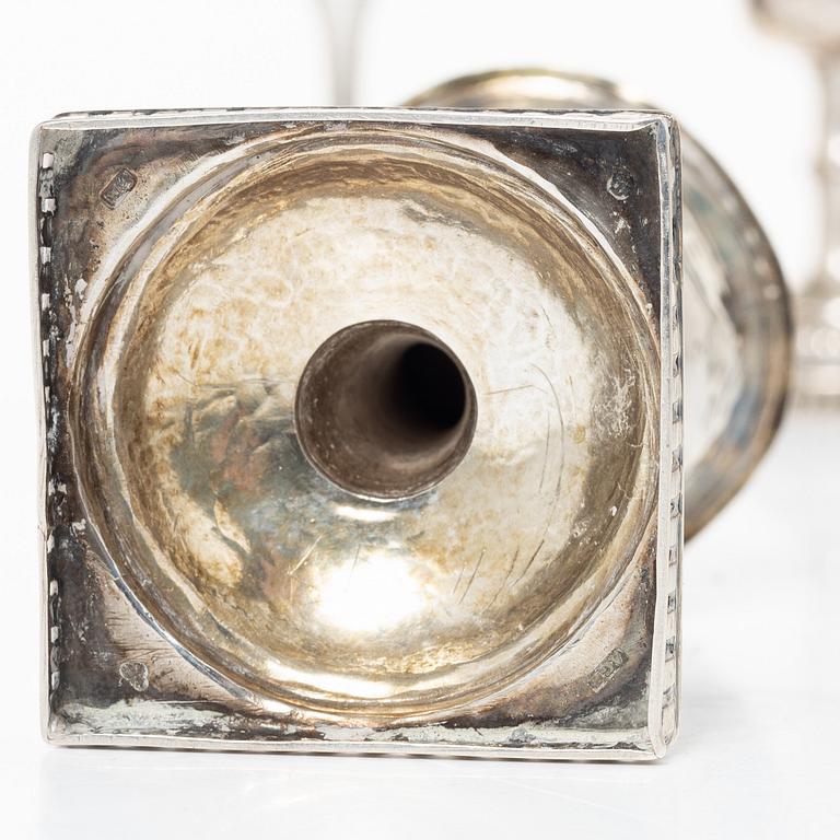 Three Swedish silver cups, 19th century.