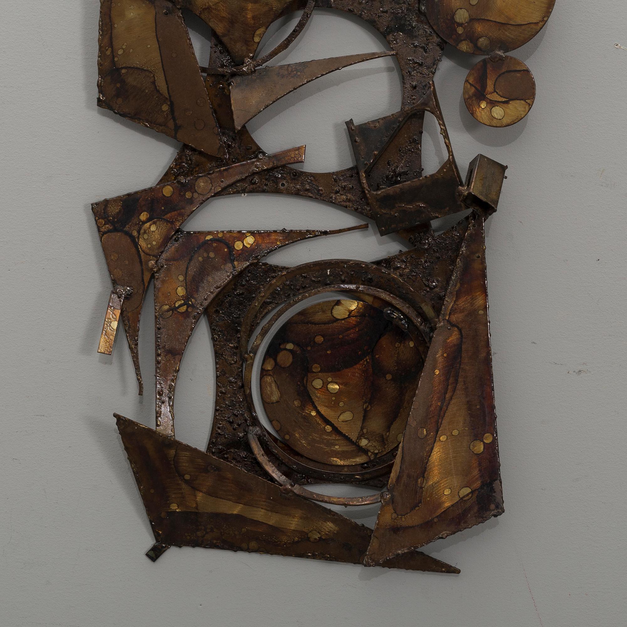 HENRIK HORST, väggskulptur, metall, signerad, 1960-70-tal. Danmark.