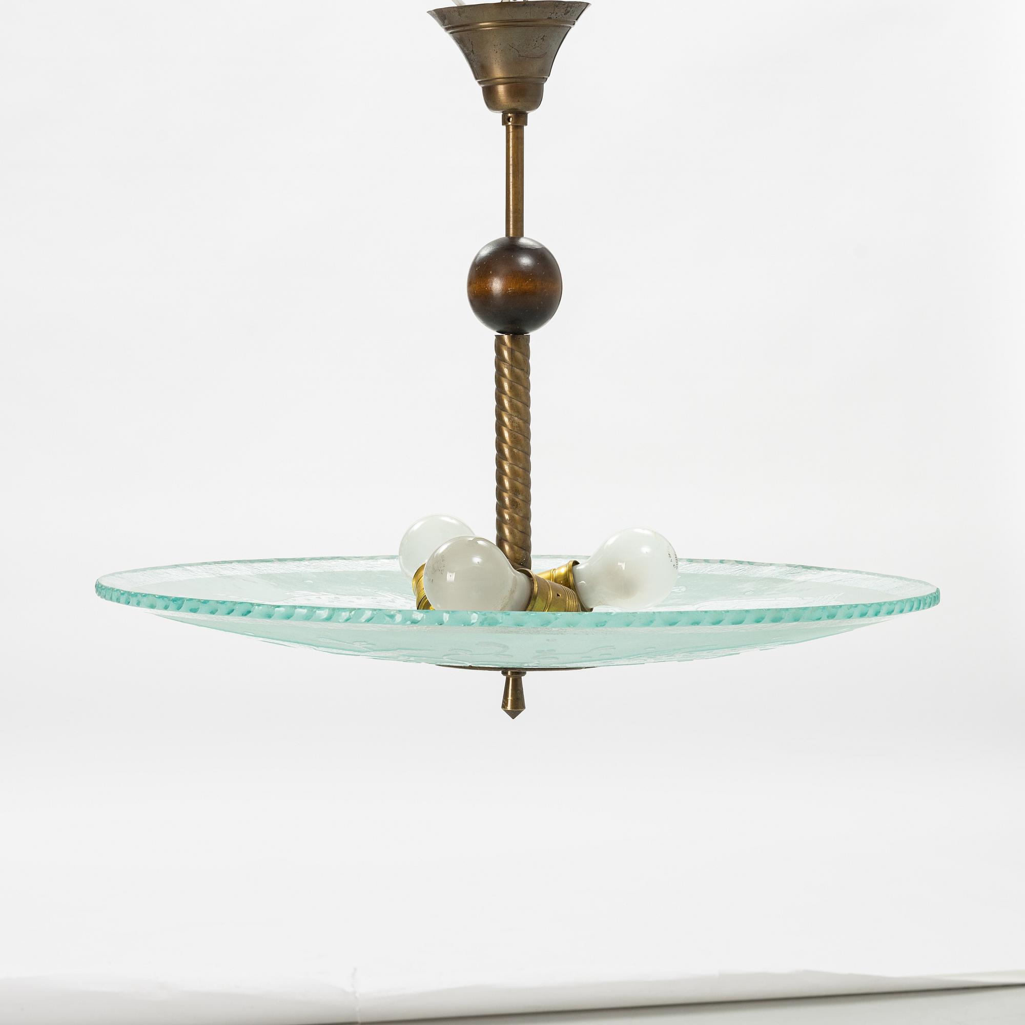A Swedish Grace ceiling lamp, 1920's/30's.