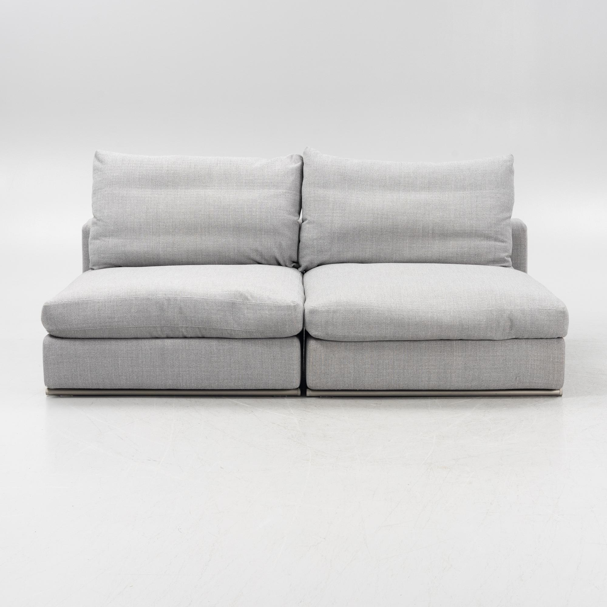 A two-section  contemporary sofa from Flexform, Italy.