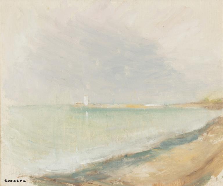 Gustav Rudberg, Coastal Landscape with Lighthouse, Hven.