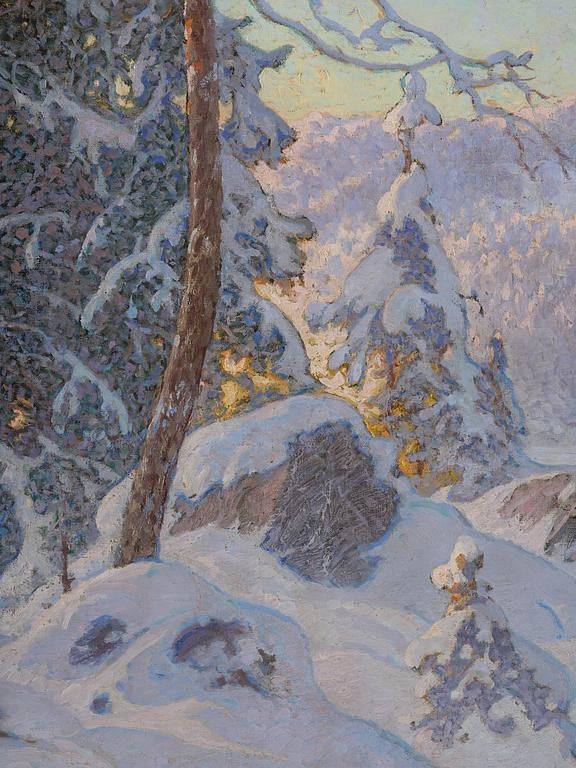 Anshelm Schultzberg, "Frostig vintermorgon" (Motiv från Hemtjärn).