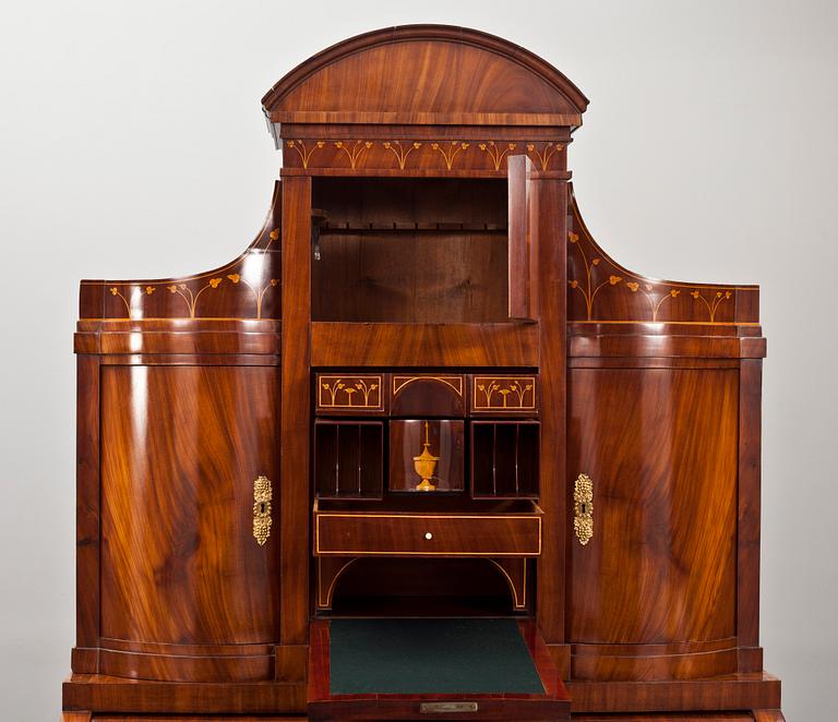 RULLKLAFFSEKRETÄR, empire. Danmark, 1800-talets första hälft.