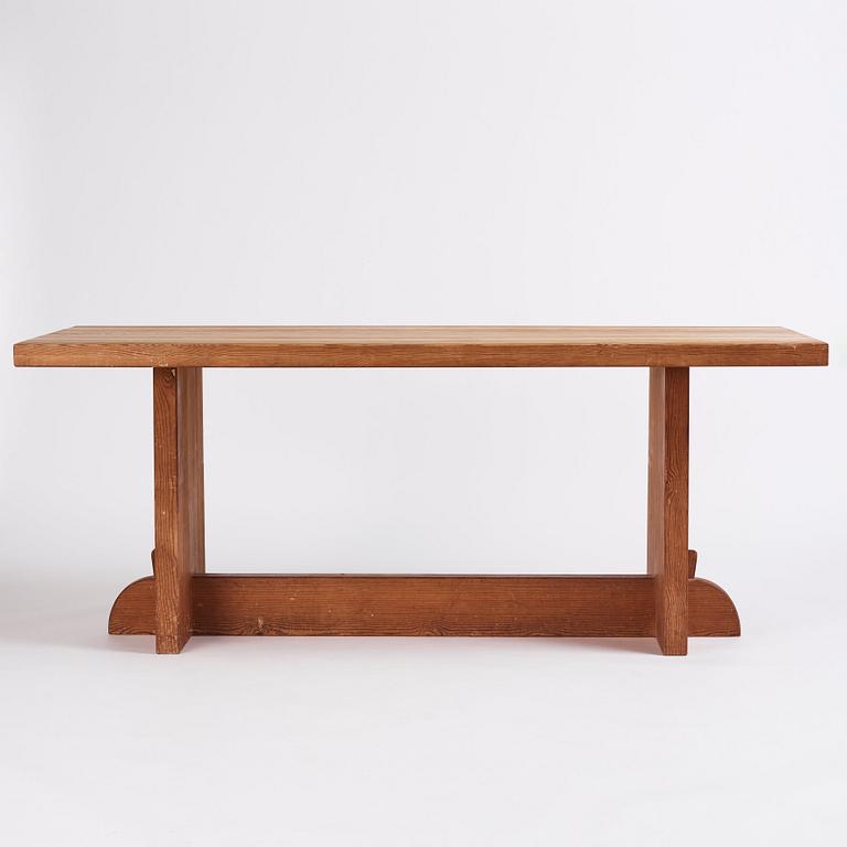 Axel Einar Hjorth, a stained pine 'Lovö' table, Nordiska Kompaniet, Sweden 1930s.