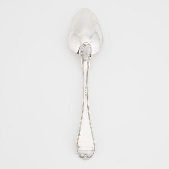 A Swedish silver basting spoon, mark of CO Nyman, Köping 1836.