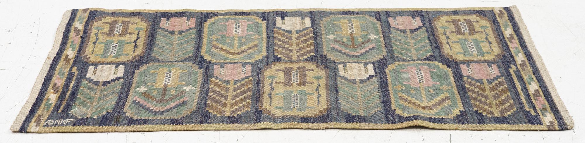 Märta Måås-Fjetterström, Tapestry 'The Medallions', rölakan, approx. 82 x 43 cm, signed AB MMF.