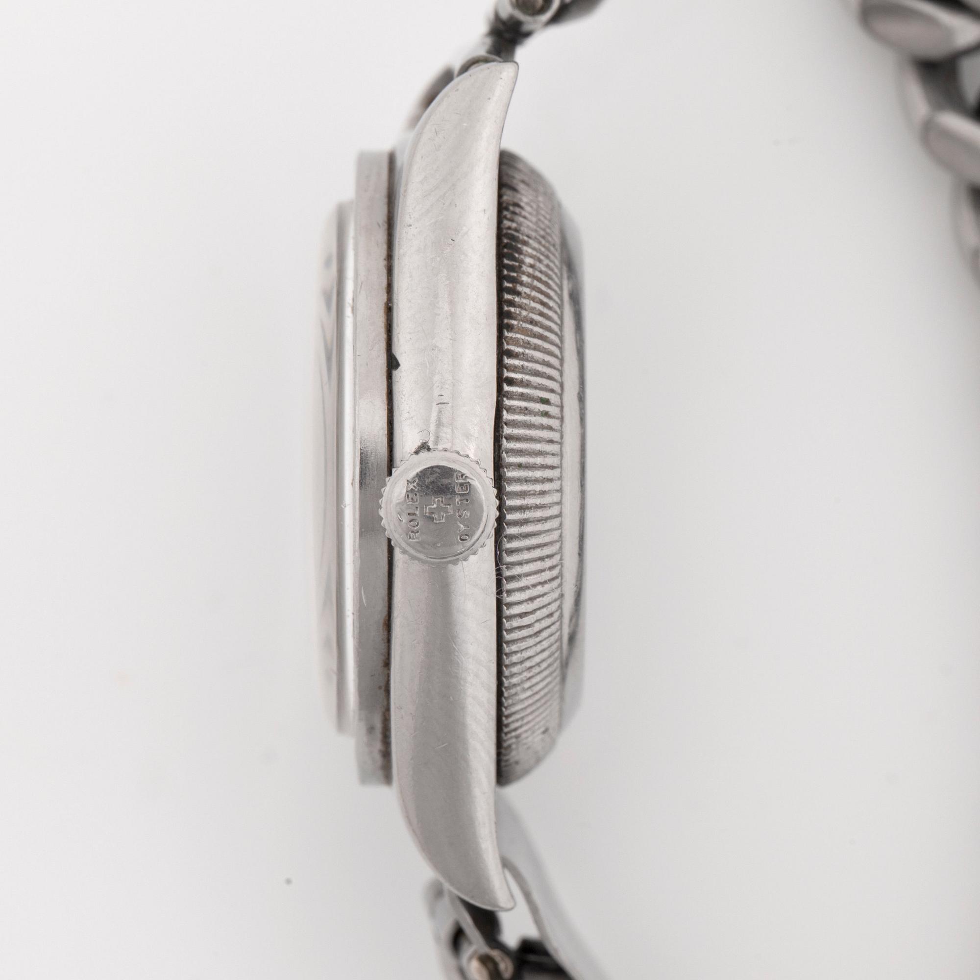 ARMBANDSUR, herr, Rolex Oyster Perpetual, Chronometre, "Bubbleback", ref 3372, cal 630, manuell, stål, ca1938.
