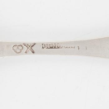 A set of Swedish Silver Table Spoons, including Petter Davidsson, Norrköping 1769 (8 pieces).