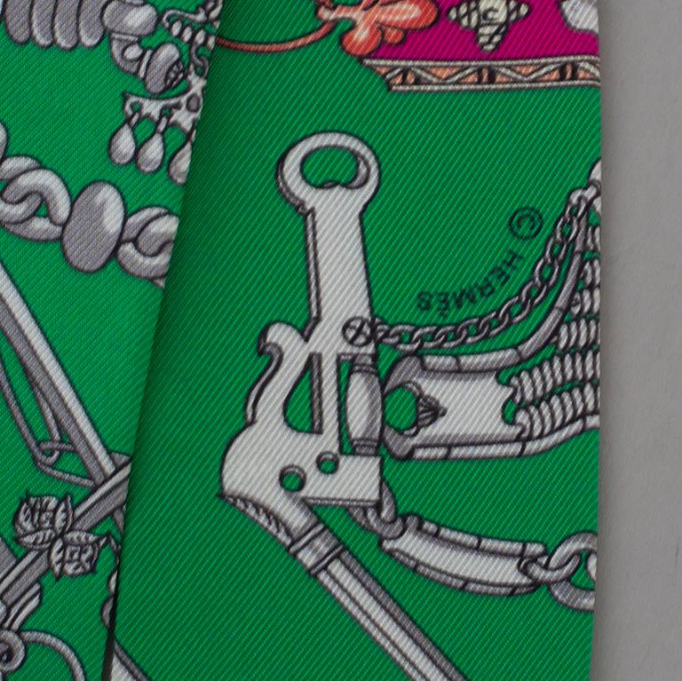 HERMÈS, "Twilly", scarf, 2 st.