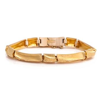 Björn Weckström, A 14K gold bracelet for Lapponia 1975.