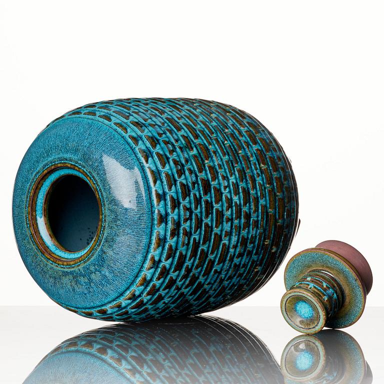 Wilhelm Kåge, a large 'Farsta' stoneware urn with cover, Gustavsberg studio, Sweden 1960.