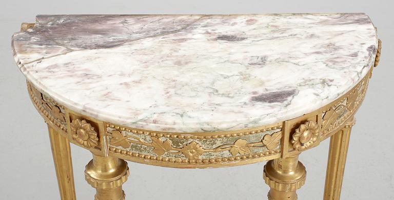 KONSOLBORD, gustavianskt, sent 1700-tal.