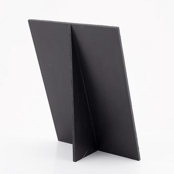 Johan Furåker, signed and dated -14. Objects, mixed media and panel on wooden shelf.