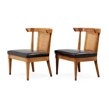 126. A pair of  John Lubberts and Lambert Mulder mahogany lounge chairs for the Tomlinson Sophisticate Line, USA 1950's.