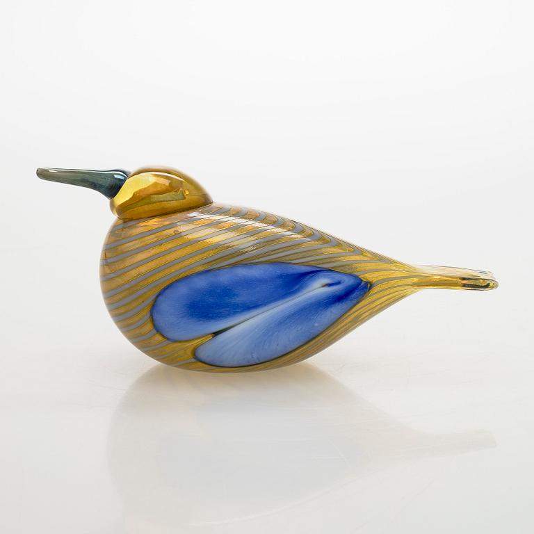 Oiva Toikka, årsfågel och ägg 2004, "Blue Scaup Duck", signerade O. Toikka Nuutajärvi 2004.