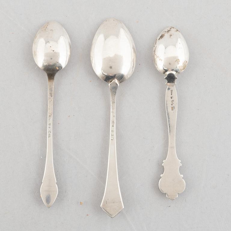 Silver coffee spoons (36 pieces).
