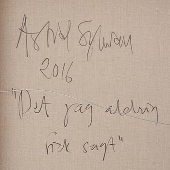 Astrid Sylwan, "Det jag aldrig fick sagt".