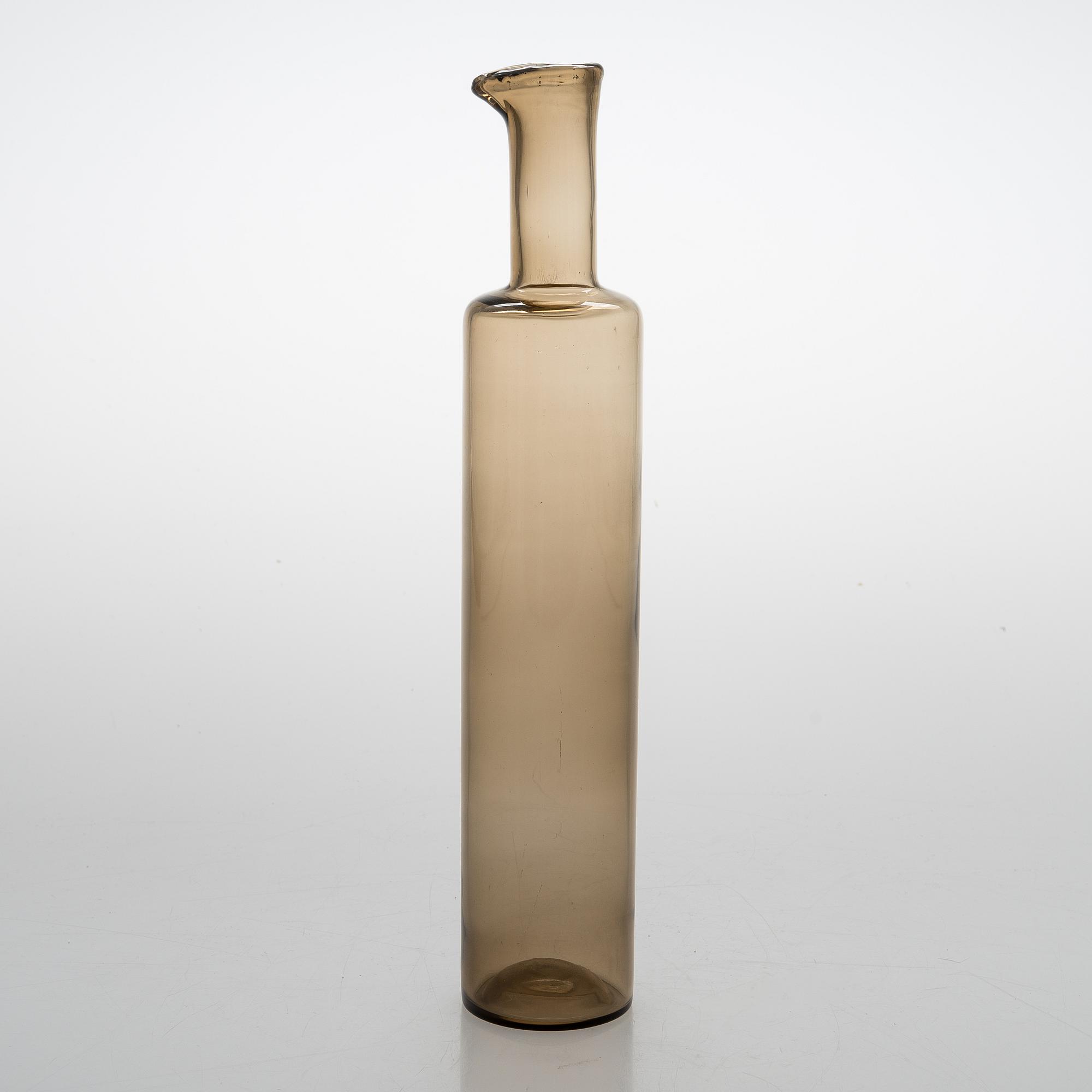 A BOTTLE by Nanny Still, signed Riihimäen Lasi oy Nanny Still.