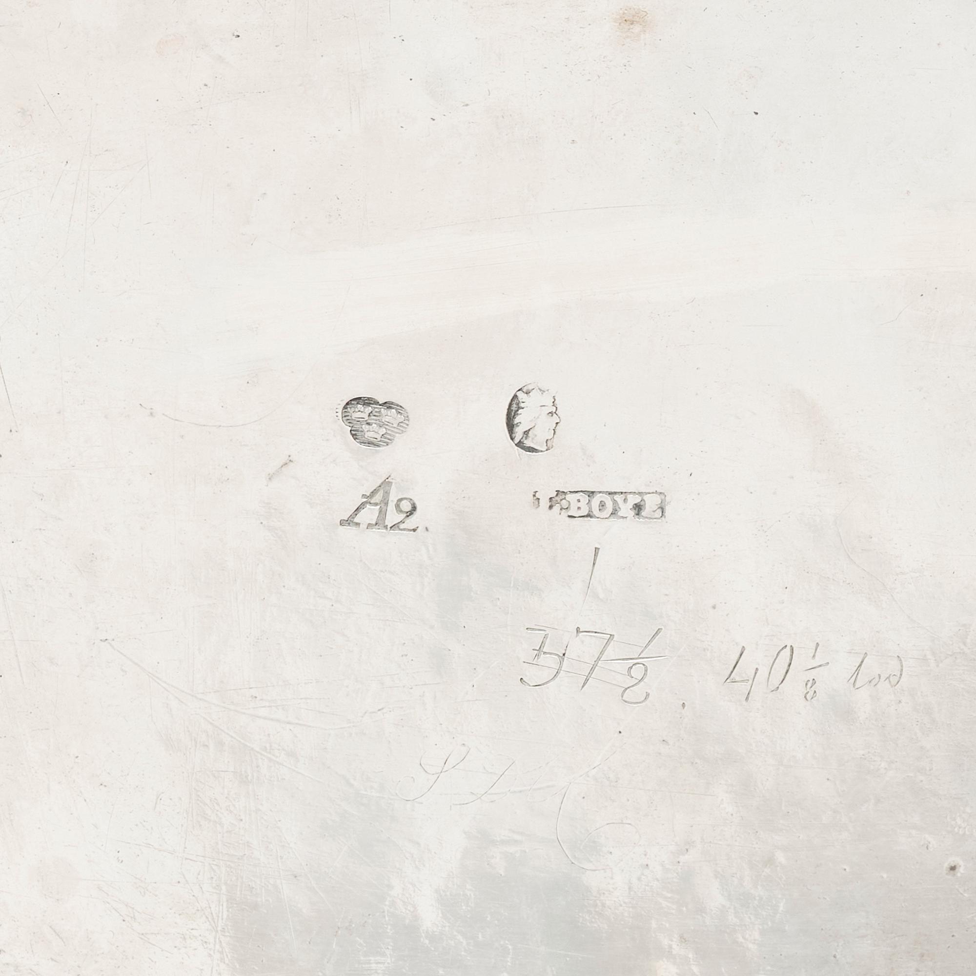Lars Boye, skrin, silver, Stockholm 1783. Gustavianskt.