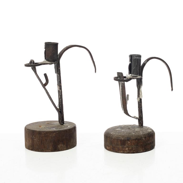 Stumpstakar, 2 st, allmoge,