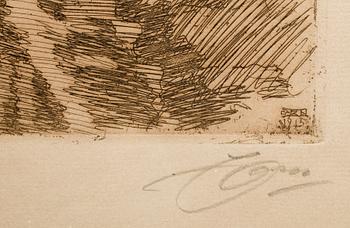 ANDERS ZORN, Etsning, sign.